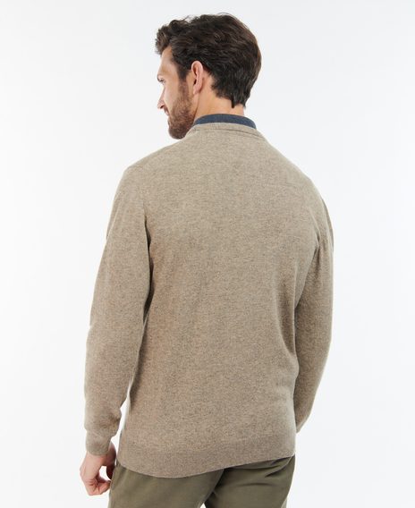 Barbour Essential Lambswool Crew Neck Sweatshirt — Fossil