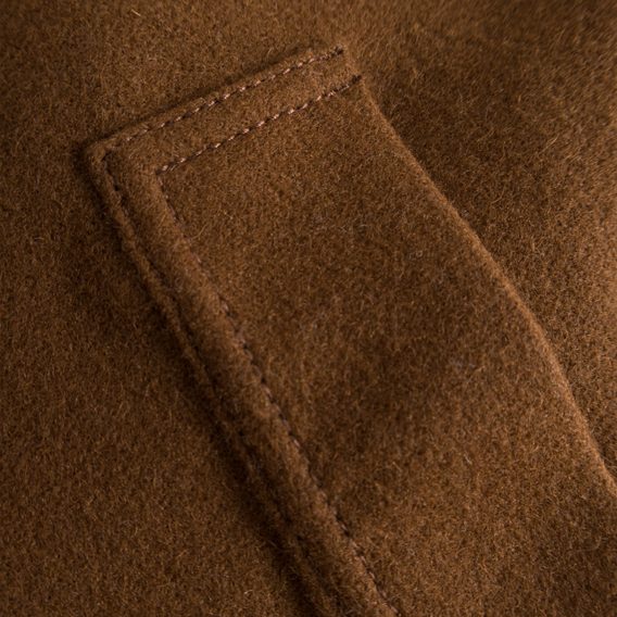 forét Shelter Long Wool Coat — Brown