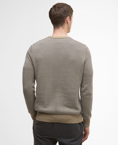 Barbour Wells Crew Neck Jumper — Washed Stone