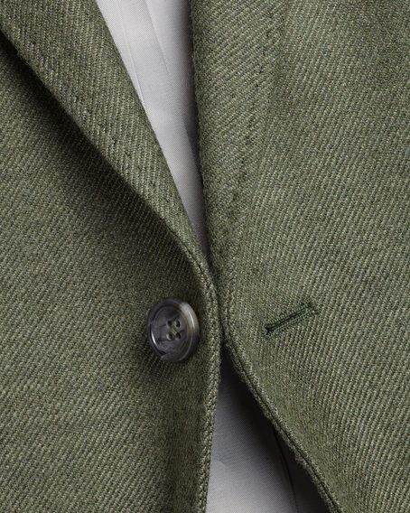 Charles Tyrwhitt Wool Texture Twill Jacket — Moss Green