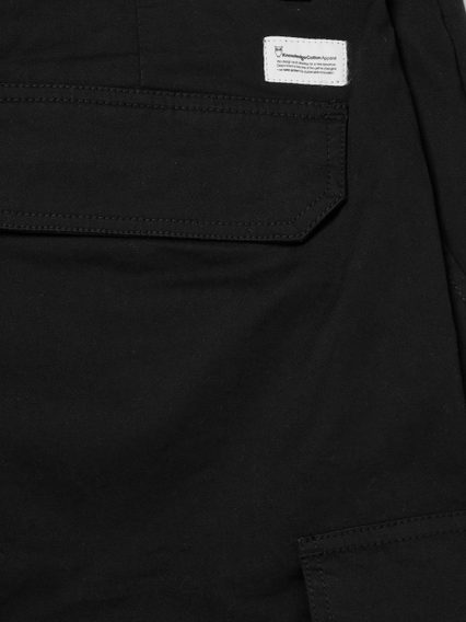 Organikus pamut sport rövidnadrág Knowledge Cotton Apparel — Black Jet