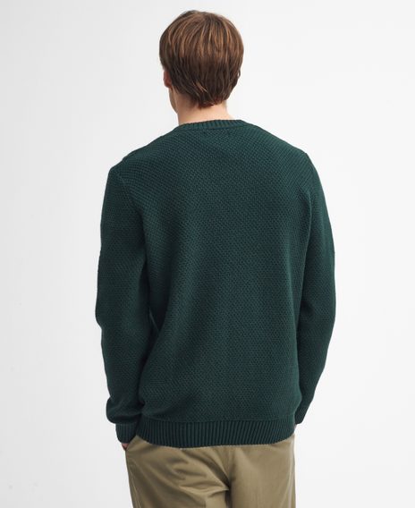 Barbour Casey Cable-Knit Crew Neck Jumper — Seaweed