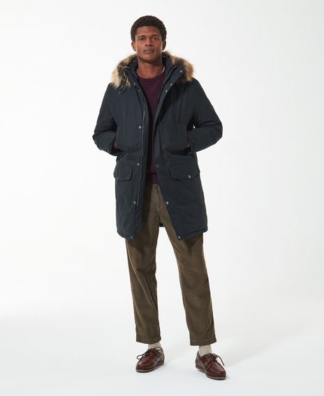 Barbour Ripley Waterproof Parka Jacket — Classic Black