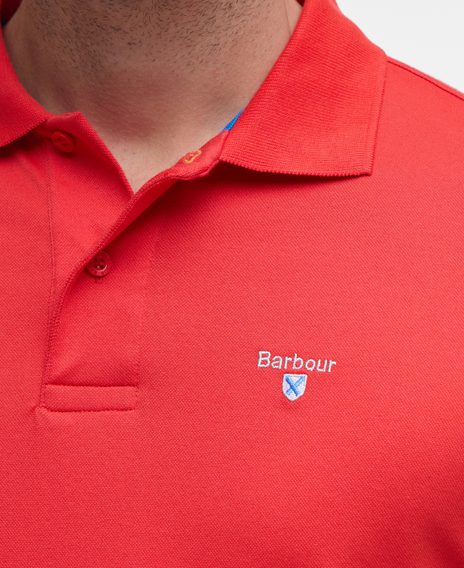 Barbour Active Tailored Fit Polo Shirt — Risk Red