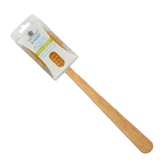 Kent FD3 — Luxury Ash Pure White Bristle Bath Brush