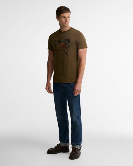 Barbour Pheasant Graphic Tailored T-Shirt — Olive