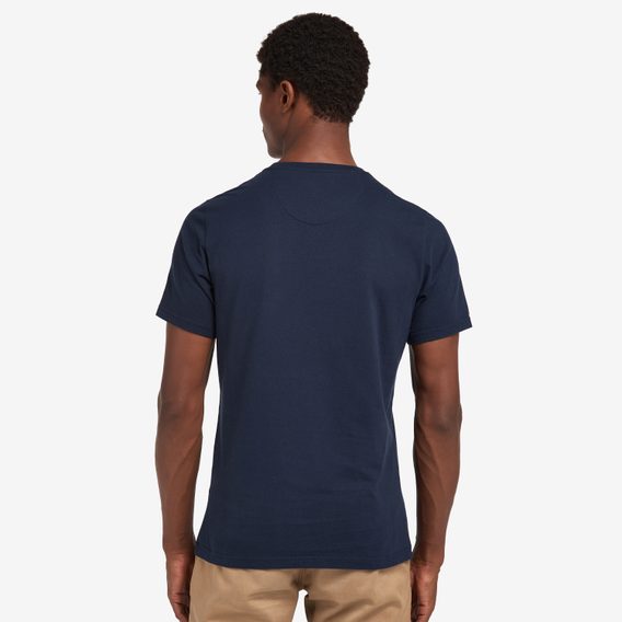 Pamut felső Barbour Logo Tee - New Navy