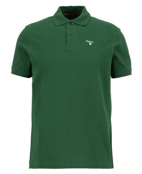 Barbour Tartan Pique Polo Shirt — Racing Green