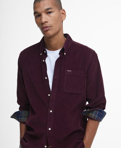 Barbour Ramsey Tailored Shirt — Bordeaux