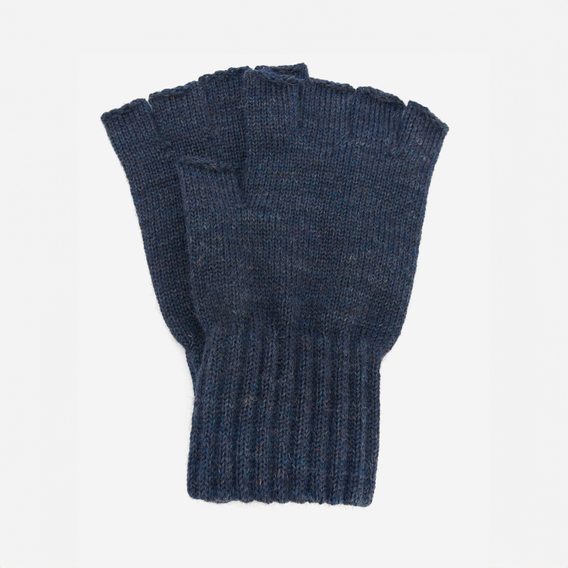 Barbour Fingerless Gloves — Navy