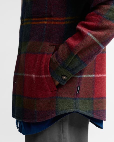 Barbour Woodlane Brushed Check Overshirt — Winterberry Tartan