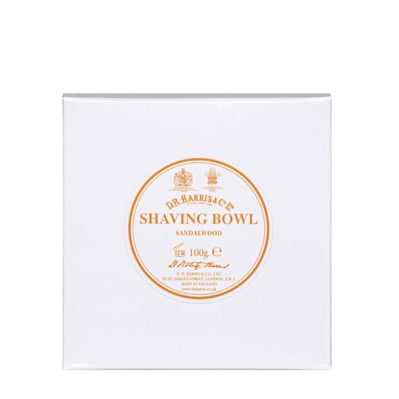 Fából készült tál borotvaszappannal D.R. Harris - Sandalwood (100 g)