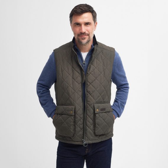 Barbour Fernwood Quilted Gilet — Dark Olive