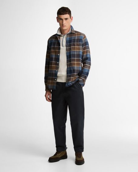 Barbour Copswell Relaxed Checked Shirt — Dark Sand