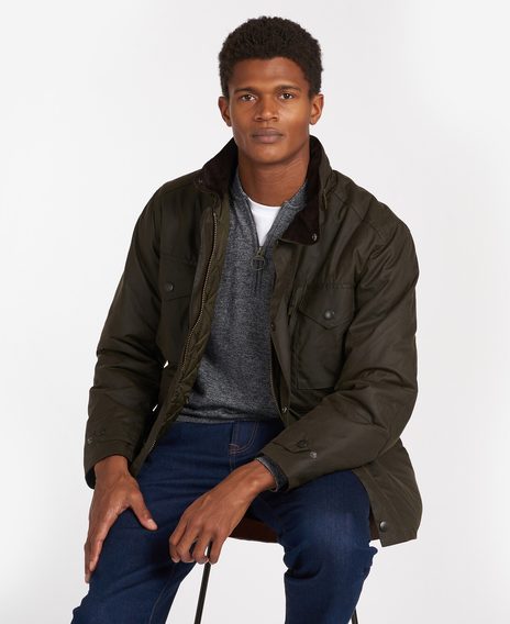 Barbour Sapper Wax Jacket — Olive