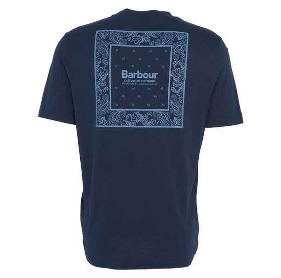 Barbour Thornley Relaxed Graphic Póló — Klasszikus Tengerészkék