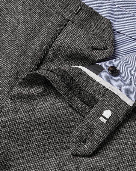 Charles Tyrwhitt Wool Stretch Trousers — Grey