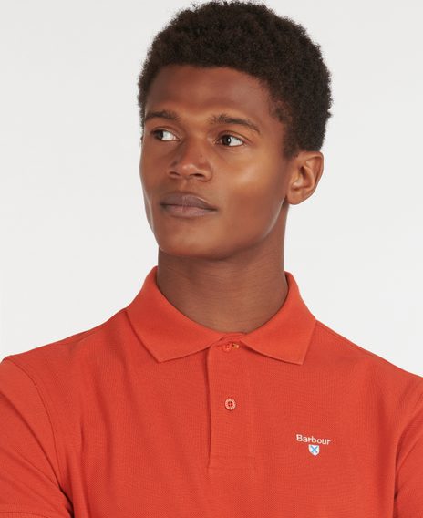Barbour Sports Polo Shirt — Spicy Orange