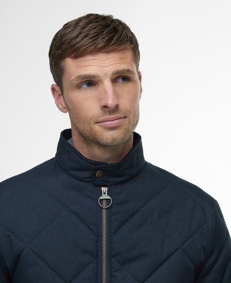 Barbour City Harrington Quilted Jacket — Navy