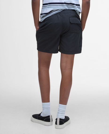 Barbour Staple Logo 7″ Swim Shorts — Black