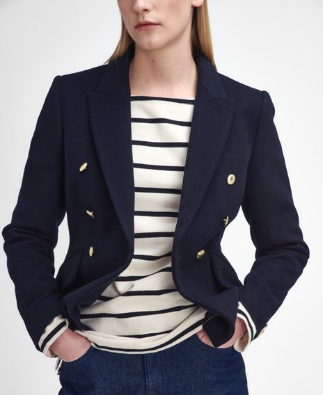 Barbour Darly Military Blazer — Navy