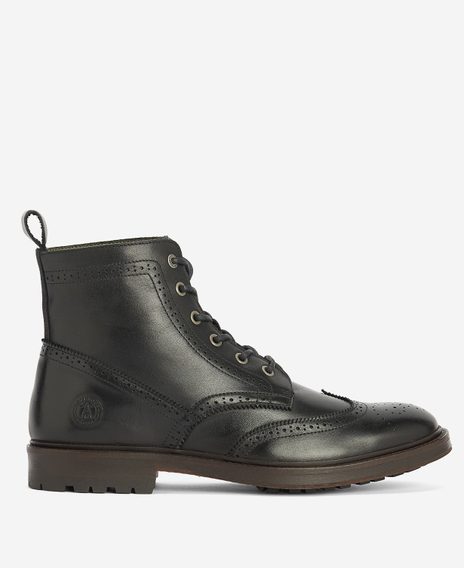 Barbour West Brogue Boots — Black