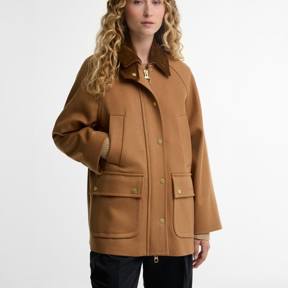 Barbour Women's Bedale Wool Coat — Beige