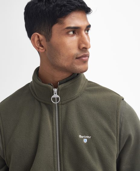 Barbour Essentials Fleece Gilet — Mid Olive