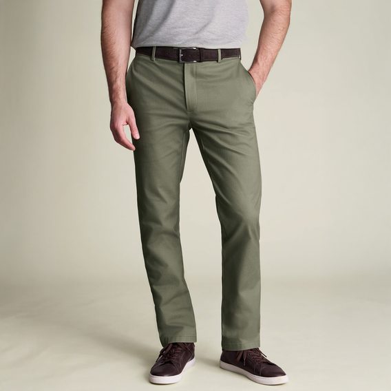 Charles Tyrwhitt Ultimate Non-Iron Chinos — Sage Green