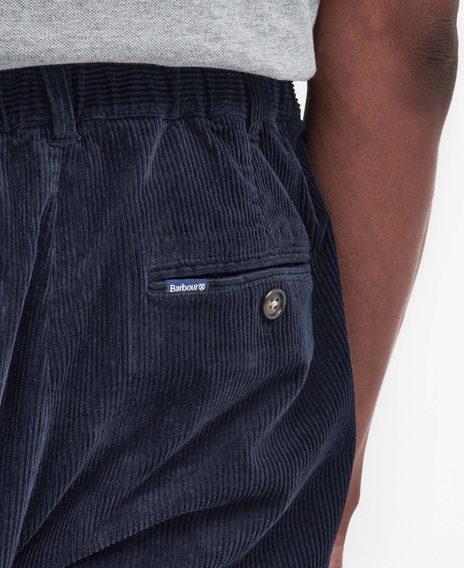 Barbour Stretch Cord Relaxed Trousers — Dark Navy