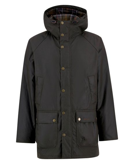 Barbour Bedale Waxed Parka — Olive