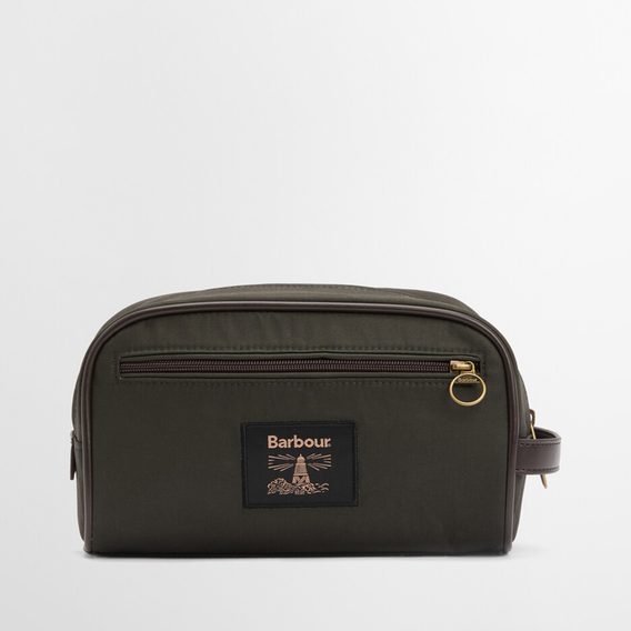 Barbour Waxed Washbag