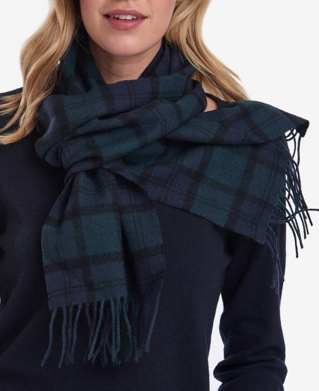 Barbour Tartan Lambswool Scarf — Black Watch