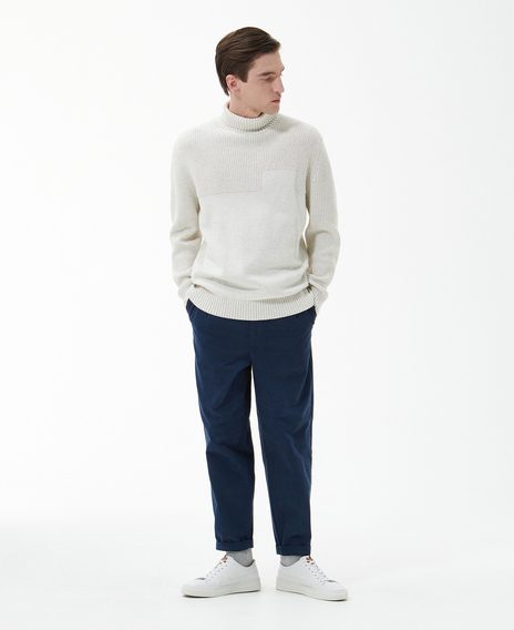 Barbour Steetley Roll-Neck Jumper — Whisper Classic White