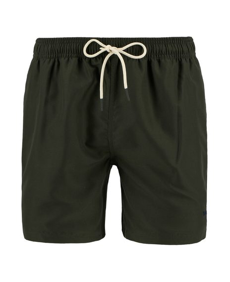 Barbour Water Reactive Tartan Swim Shorts — Olive