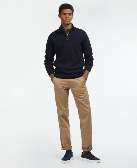 Barbour Holden Half Zip Sweater — Navy