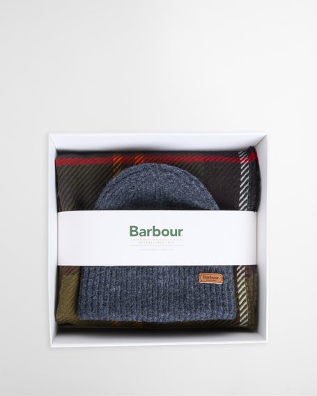 Barbour Pendle Beanie & Blair Scarf Gift Set