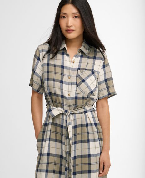 Barbour Fern Midi Dress — Dress Navy Tartan