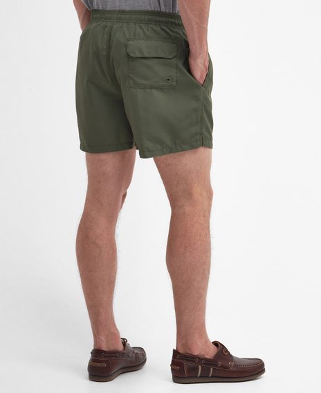 Barbour Logo Swim Shorts — Olive