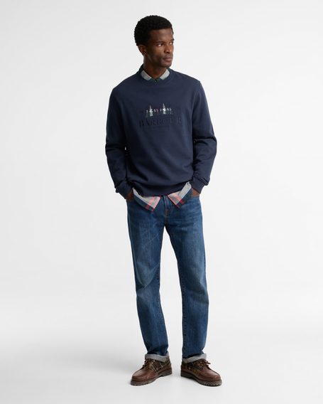 Barbour Evergreen Crew Neck Sweatshirt — Creek Navy