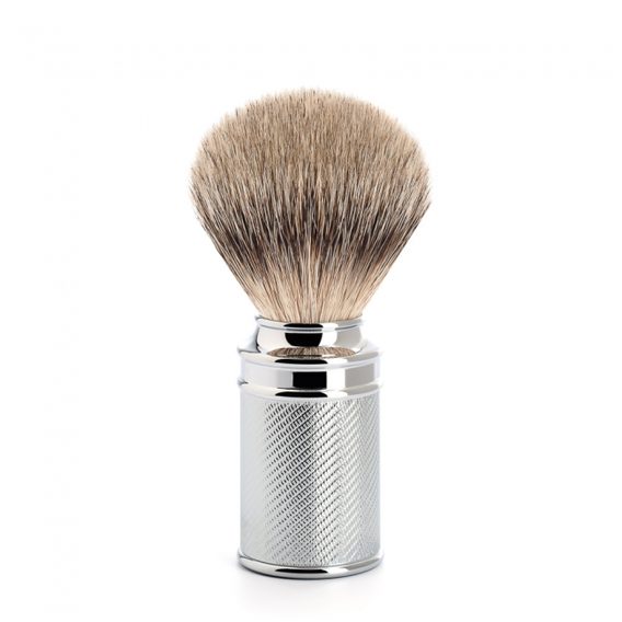 Mühle borotvapamacs borzsörtéből (silvertip badger, króm)