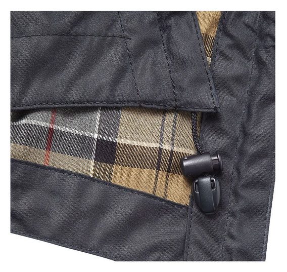 Barbour Waxed Cotton Hood — Navy