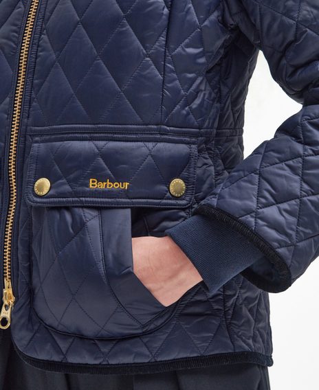 Barbour Beadnell Fitted Quilted Jacket — Navy