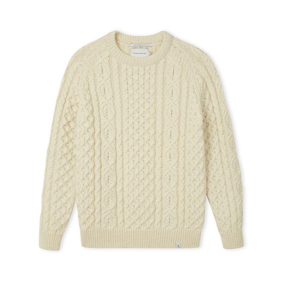 Peregrine Hudson Aran Jumper — Cream