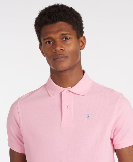 Barbour Sports Polo Shirt — Parfait Pink