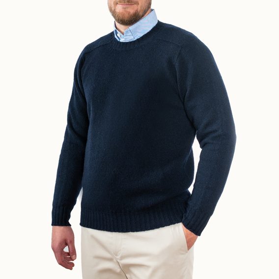 Jamieson's Saddle Shoulder Jumper — Navy