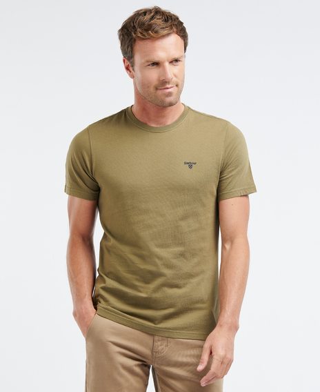 Barbour Essential Sports T-Shirt — Mid Olive
