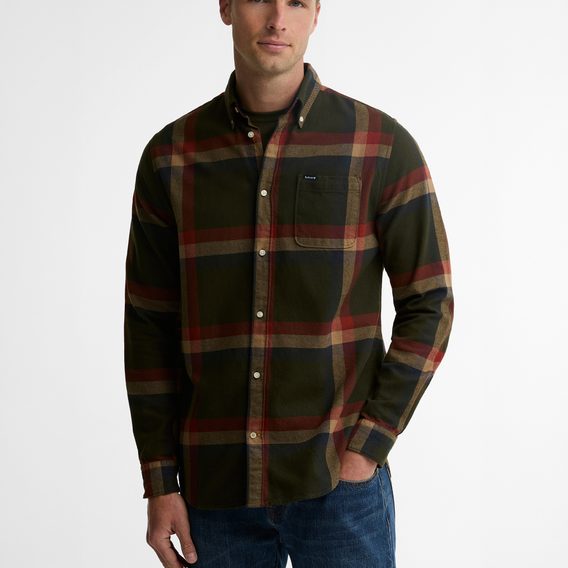 Barbour Folley Tailored Shirt — Olive
