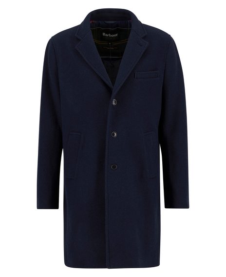 Barbour Kirkbridge Wool Coat — Navy
