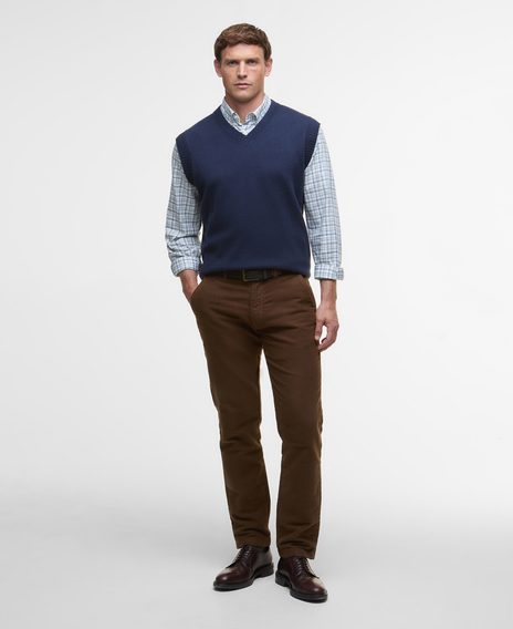 Barbour Kelson Knitted Vest — Navy